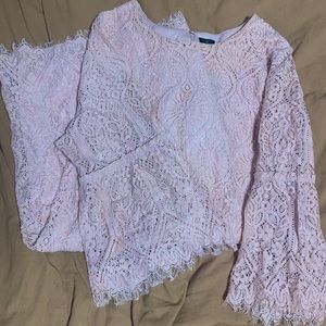 Worthington pink lace mini dress